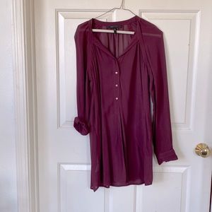 XS BCBG shift dress burgandy